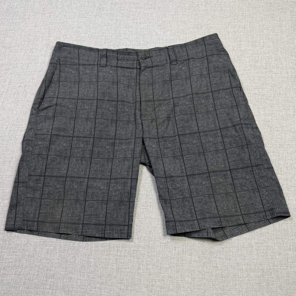 Callaway Chino‎ Shorts Mens 34 Gray Polyester Spandex 10" Inseam Pockets